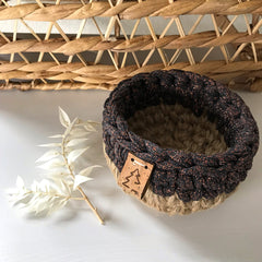 Petit panier paillettes noir