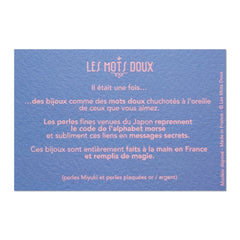 Sautoir code morse "AMIES pour la vie"