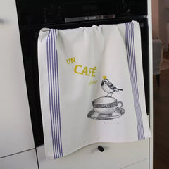 Torchon sérigraphié - Café