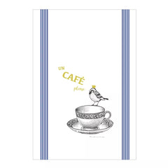 Torchon sérigraphié - Café