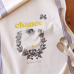 Torchon sérigraphié - Chance